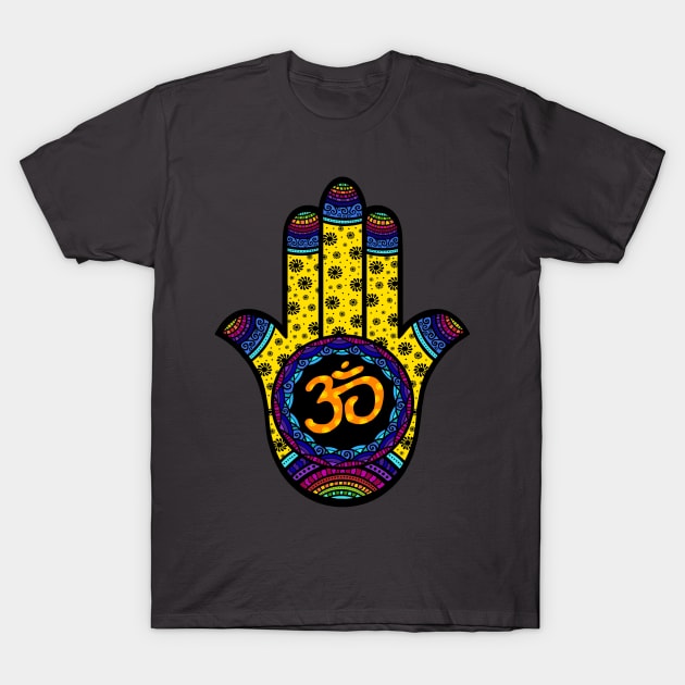 Hamsa Hand T-Shirt by juliabohemian